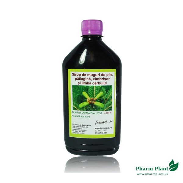 Sirop de Tuse - cu Muguri de Pin, Pătlagină, Cimbrișor și Limba Cerbului - PharmPlant UK