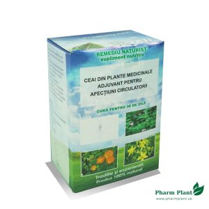Ceai din plante medicinale adjuvant pentru afecțiuni circulatorii